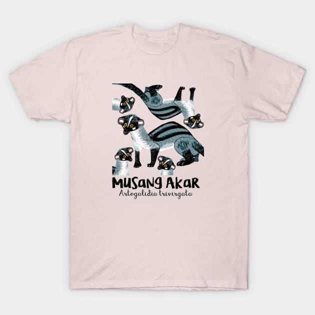 Musang akar civet #viverridrule T-Shirt by belettelepink